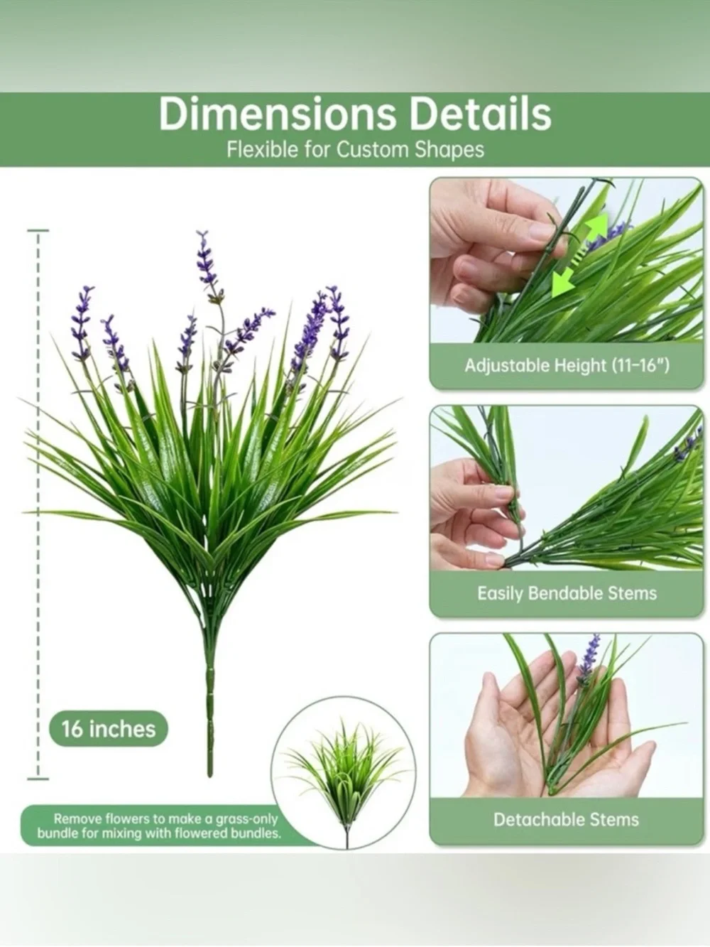15 bundles UV resistant no fade outdoor artificial plants and flower